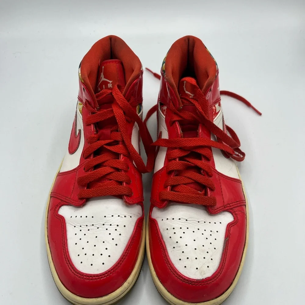 Jordan Vibrant Red and White Sneakers